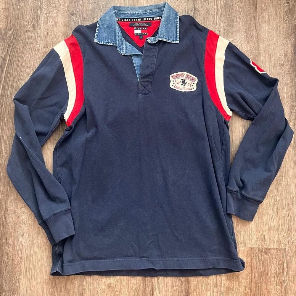 Vintage 90s Tommy Hilfiger Collared Sweatshirt